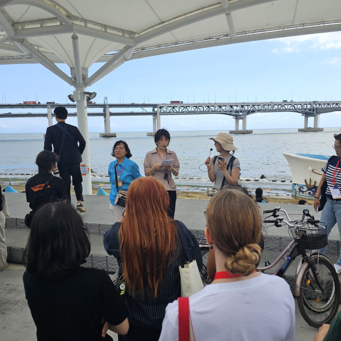 Outdoor microphone interpreting session